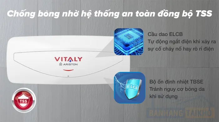 Ariston an toàn tuyệt đối khi sử dụng